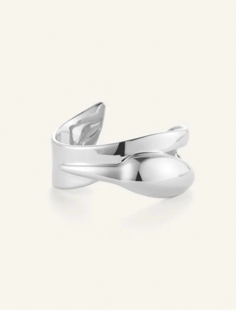 NWT Jenny Bird Colette Silver Large Cuff Bracelet